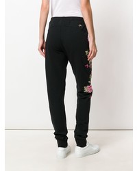 Pantalon de jogging à fleurs noir Philipp Plein