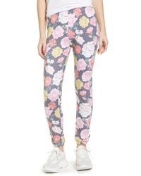 Pantalon de jogging à fleurs rose
