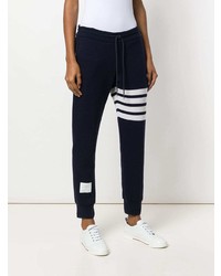 Pantalon de jogging à rayures horizontales bleu marine Thom Browne