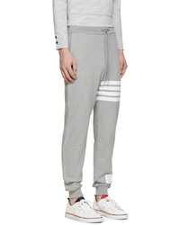 Pantalon de jogging à rayures horizontales gris Thom Browne