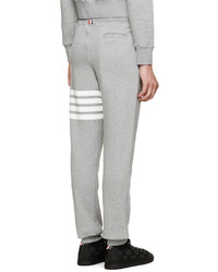 Pantalon de jogging à rayures horizontales gris Thom Browne