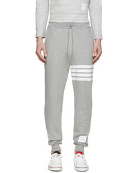 Pantalon de jogging à rayures horizontales gris Thom Browne
