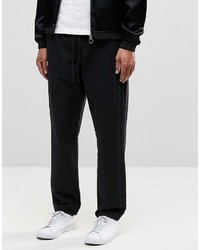 Pantalon de jogging à rayures horizontales noir Asos