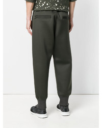 Pantalon de jogging à rayures horizontales vert foncé Y-3