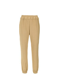 Pantalon de jogging à rayures verticales doré