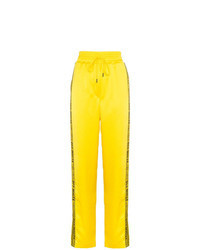 Pantalon de jogging à rayures verticales jaune