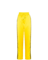Pantalon de jogging à rayures verticales jaune Off-White
