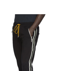 Pantalon de jogging à rayures verticales noir et blanc Rhude