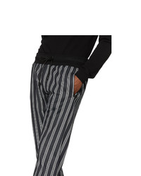 Pantalon de jogging à rayures verticales noir et blanc Dolce and Gabbana