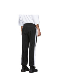 Pantalon de jogging à rayures verticales noir et blanc Palm Angels
