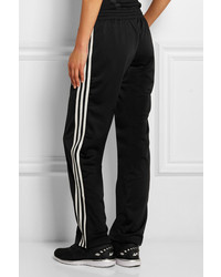 Pantalon de jogging à rayures verticales noir et blanc adidas