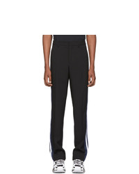 Pantalon de jogging à rayures verticales noir Vetements