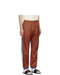 Pantalon de jogging à rayures verticales rouge Gucci