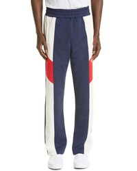 Pantalon de jogging blanc et rouge et bleu marine