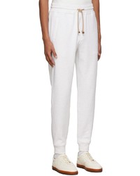 Pantalon de jogging blanc Brunello Cucinelli