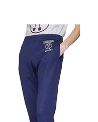 Pantalon de jogging bleu marine Moschino