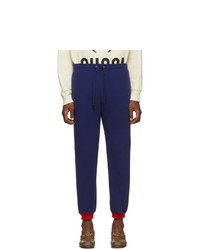 Pantalon de jogging bleu marine Gucci