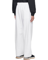 Pantalon de jogging brodé blanc Recto