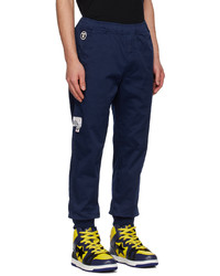 Pantalon de jogging brodé bleu marine AAPE BY A BATHING APE