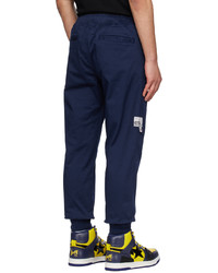 Pantalon de jogging brodé bleu marine AAPE BY A BATHING APE