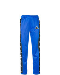 Pantalon de jogging brodé bleu