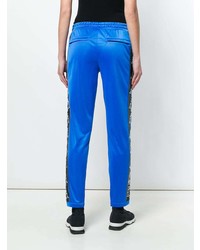 Pantalon de jogging brodé bleu Marcelo Burlon County of Milan