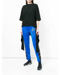 Pantalon de jogging brodé bleu Marcelo Burlon County of Milan