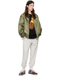 Pantalon de jogging brodé gris AAPE BY A BATHING APE