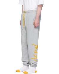 Pantalon de jogging brodé gris drew house