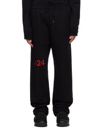 Pantalon de jogging brodé noir 424