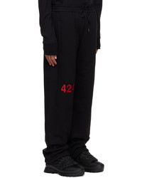 Pantalon de jogging brodé noir 424