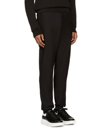 Pantalon de jogging brodé noir Alexander McQueen