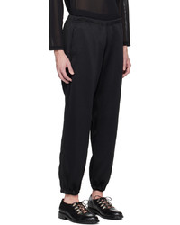 Pantalon de jogging brodé noir Needles