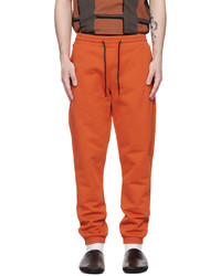 Pantalon de jogging brodé orange