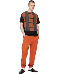 Pantalon de jogging brodé orange Paul Smith