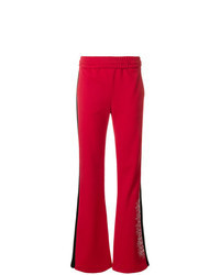 Pantalon de jogging brodé rouge