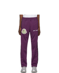 Pantalon de jogging brodé violet