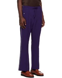 Pantalon de jogging brodé violet Needles