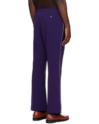 Pantalon de jogging brodé violet Needles