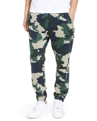 Pantalon de jogging camouflage bleu canard