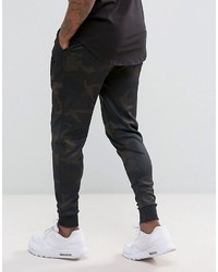 Pantalon de jogging camouflage gris foncé Siksilk