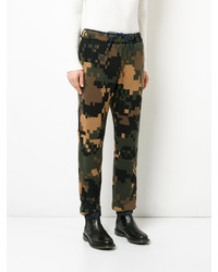 Pantalon de jogging camouflage olive Sacai