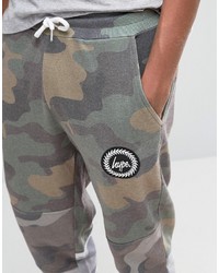 Pantalon de jogging camouflage olive Hype