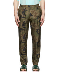 Pantalon de jogging camouflage olive Dries Van Noten