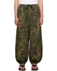 Pantalon de jogging camouflage olive LU'U DAN