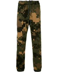 Pantalon de jogging camouflage olive Sacai