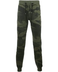 Pantalon de jogging camouflage vert foncé