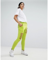 Pantalon de jogging chartreuse