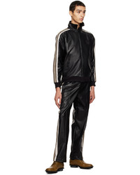 Pantalon de jogging en cuir brodé noir SASQUATCHfabrix.