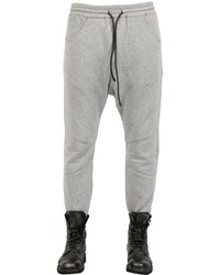 Pantalon de jogging en cuir gris